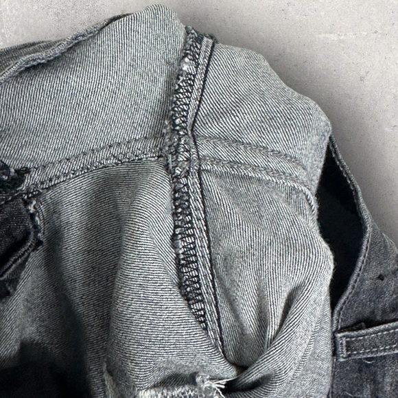 Kancan USA Distressed Raw Hem Black Ankle Skinny‎ Stretch Jeans Size 26 Denim - Picture 11 of 12